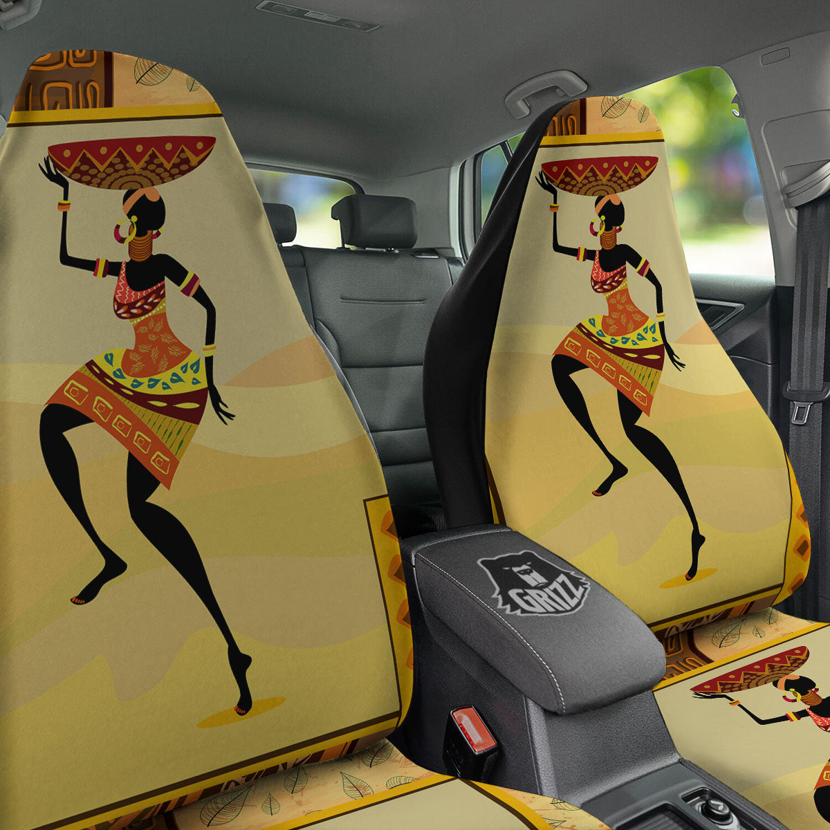 Tribal Inspired African Ethnic Print Car Seat Covers-grizzshop