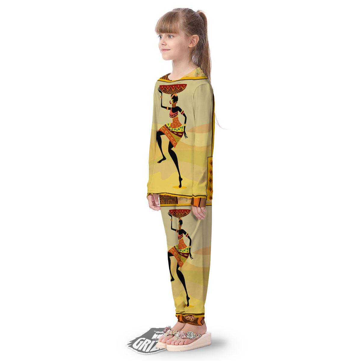 Tribal Inspired African Ethnic Print Kid's Pajamas-grizzshop