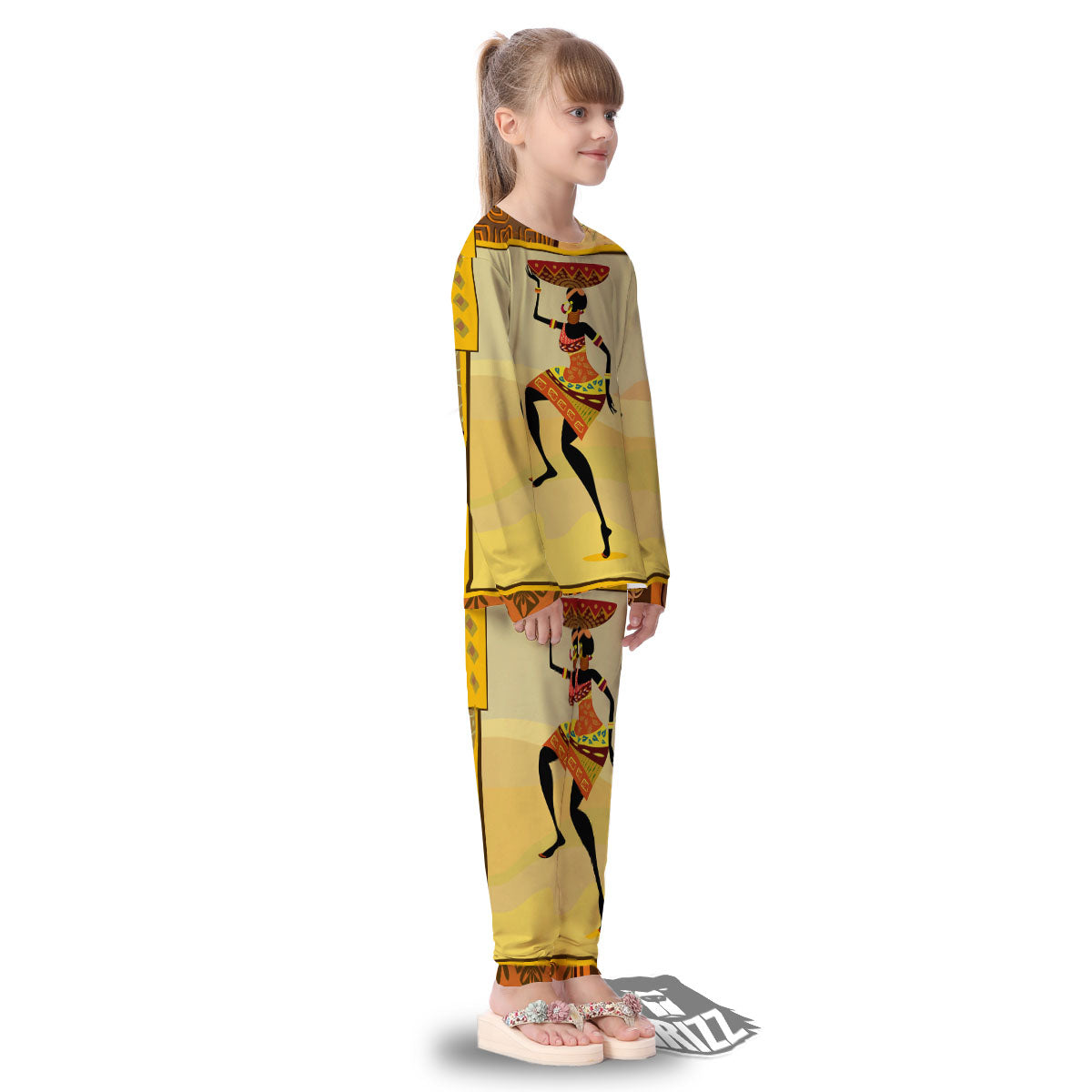 Tribal Inspired African Ethnic Print Kid's Pajamas-grizzshop