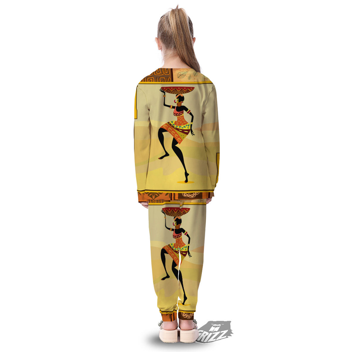 Tribal Inspired African Ethnic Print Kid's Pajamas-grizzshop