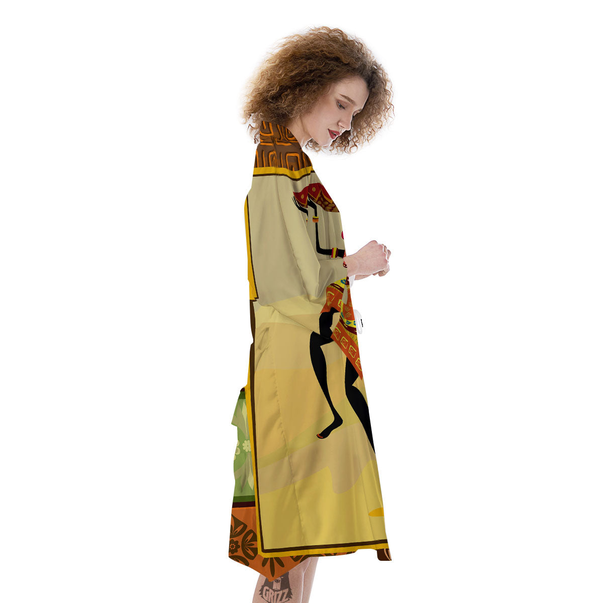 Tribal Inspired African Ethnic Print Kimono-grizzshop