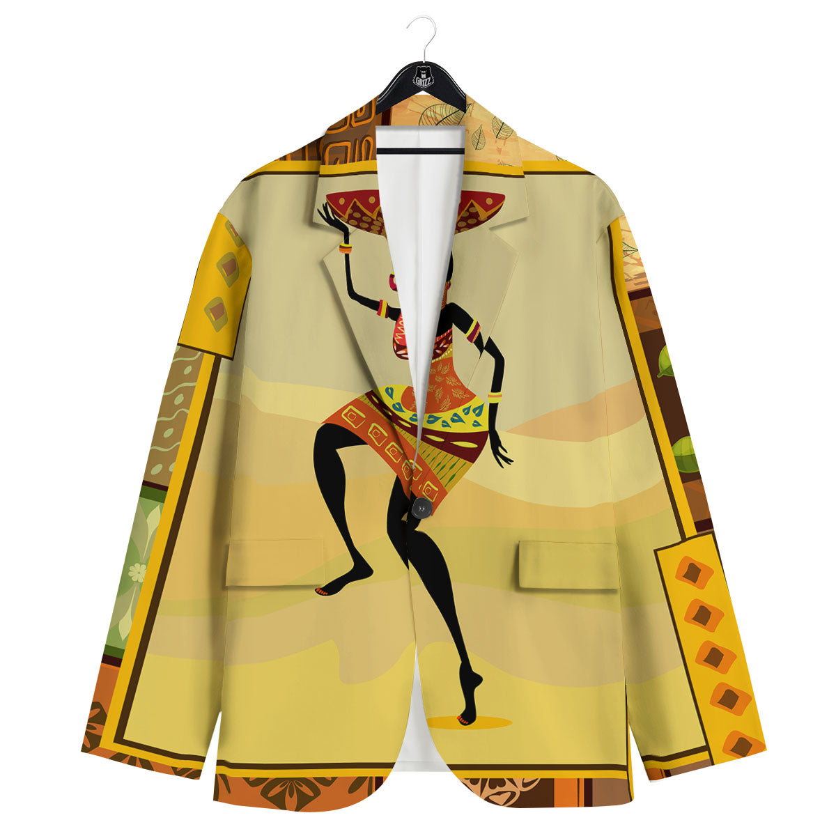 Tribal Inspired African Ethnic Print Men's Sport Coat-grizzshop