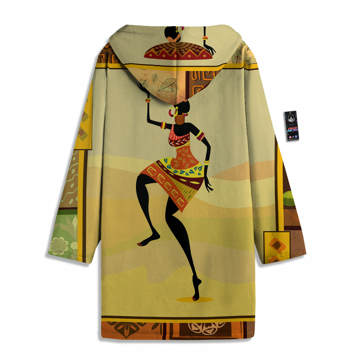 Tribal Inspired African Ethnic Print Men's Windbreaker Jacket-grizzshop