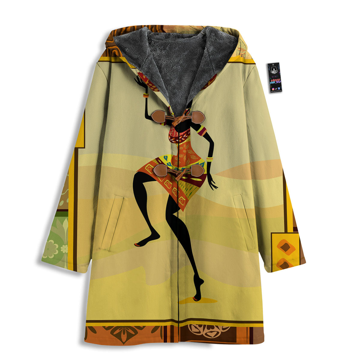 Tribal Inspired African Ethnic Print Men's Windbreaker Jacket-grizzshop