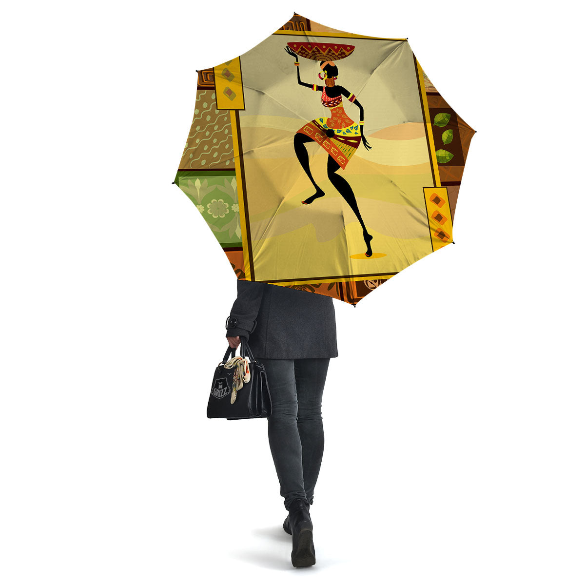 Tribal Inspired African Ethnic Print Umbrella-grizzshop