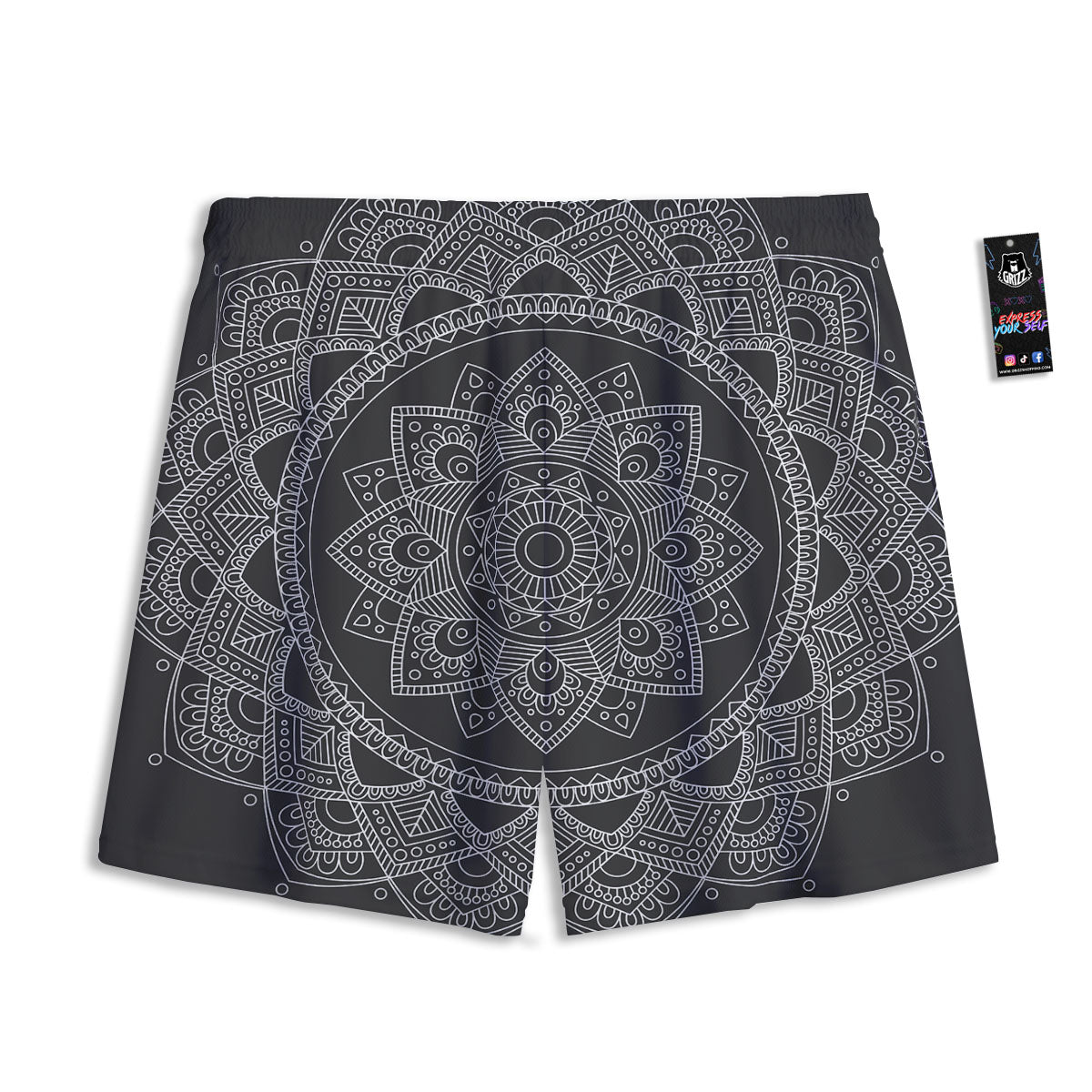 Thai Ethnic Print Pattern Mesh Shorts