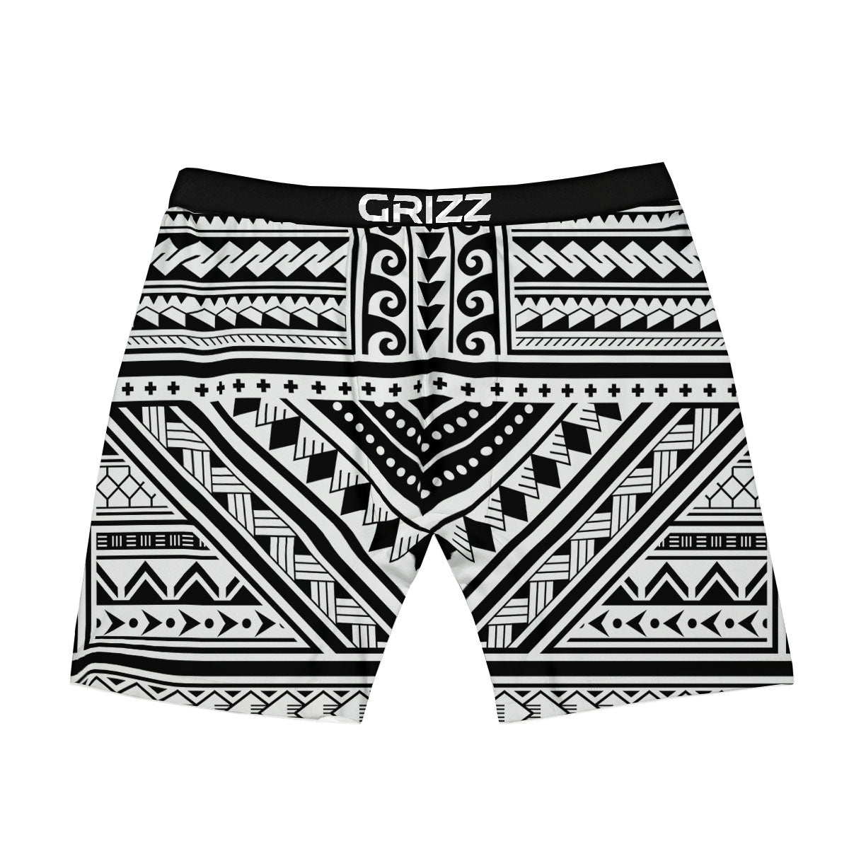 Tribal Maori Polynesian Tattoo Print Boxer Briefs-grizzshop