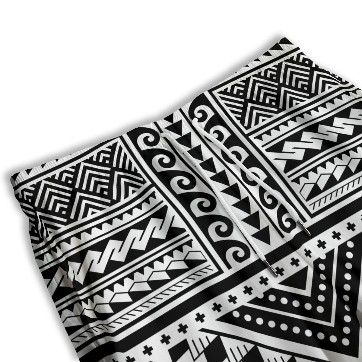 Tribal Maori Polynesian Tattoo Print Men's Athletic Shorts