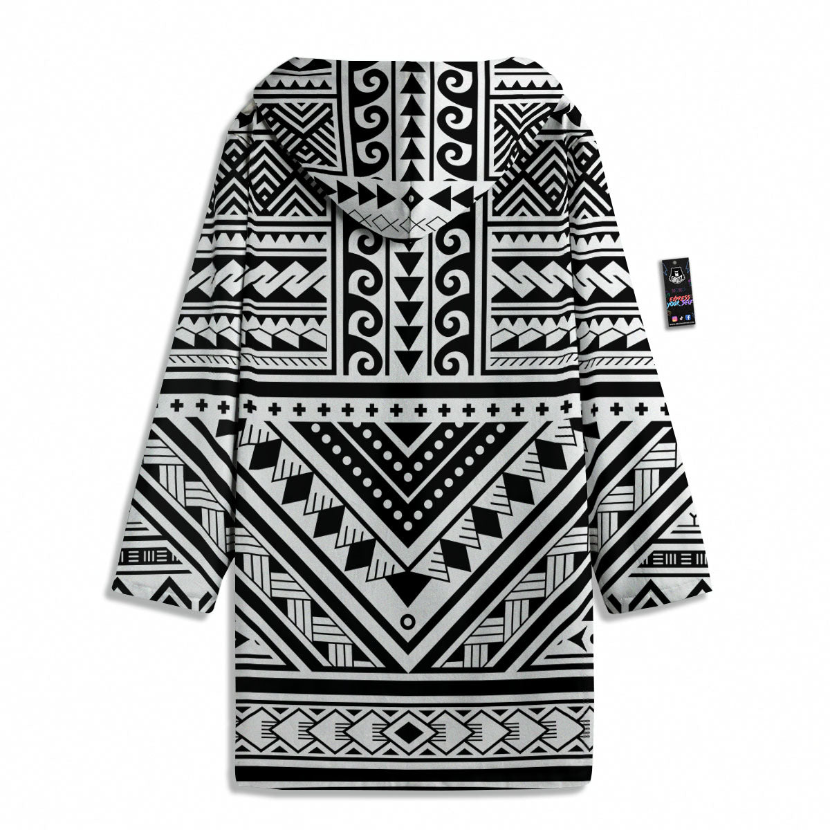 Tribal Maori Polynesian Tattoo Print Men's Windbreaker Jacket-grizzshop