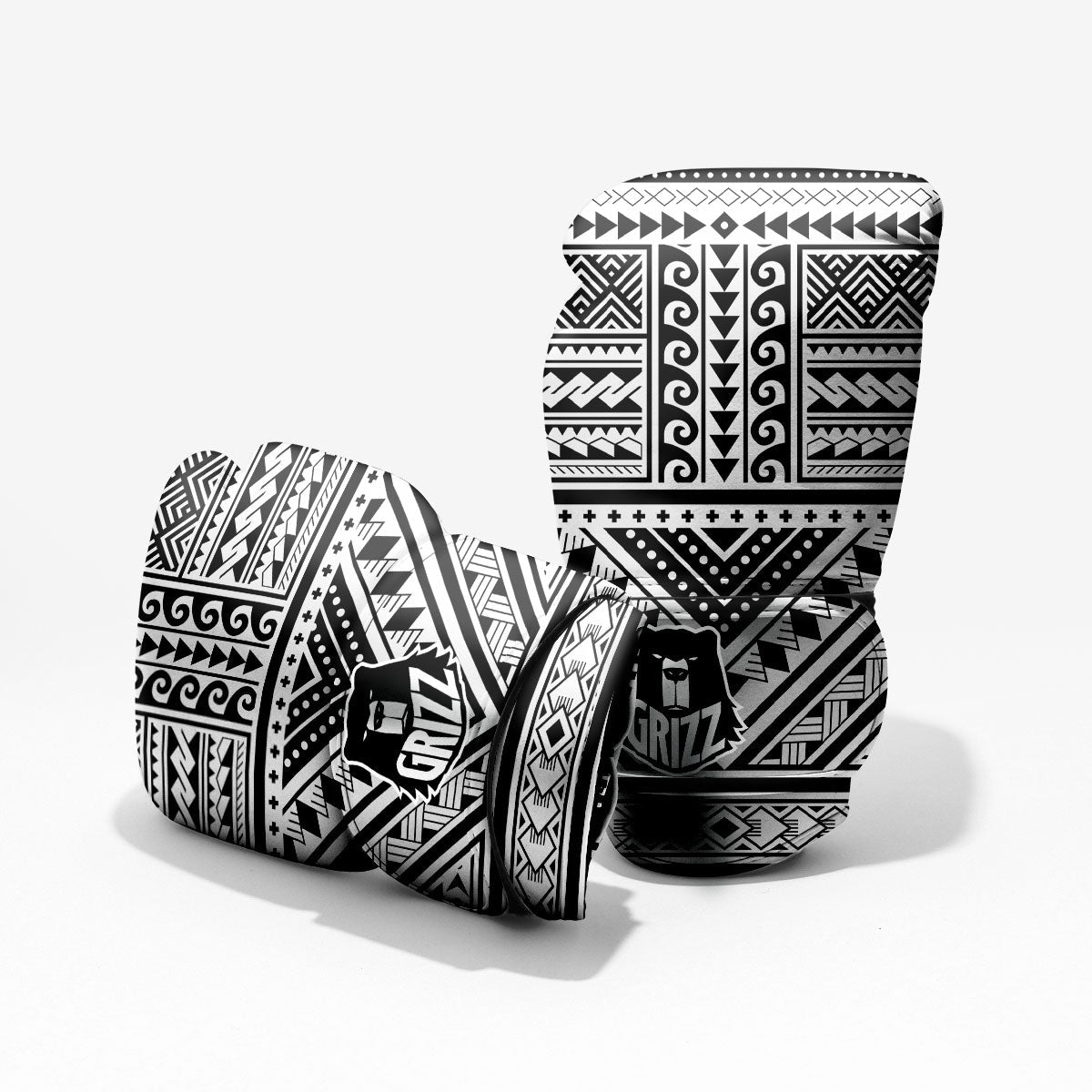 Tribal Maori Polynesian Tattoo Print Pro Boxing Glove