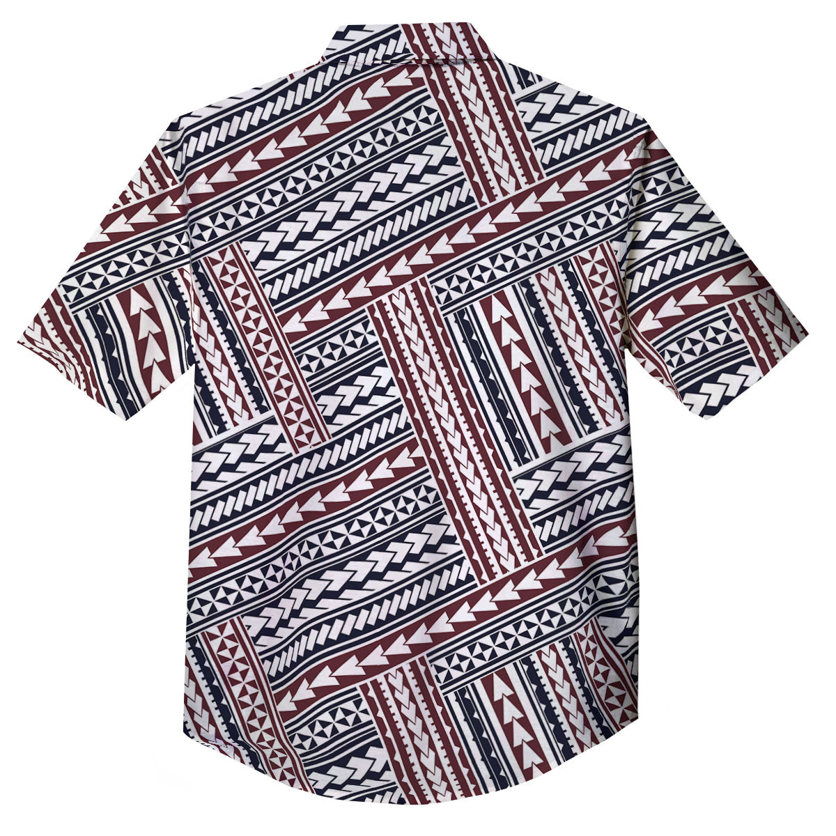 Tribal Maori Print Button Up Shirt-grizzshop