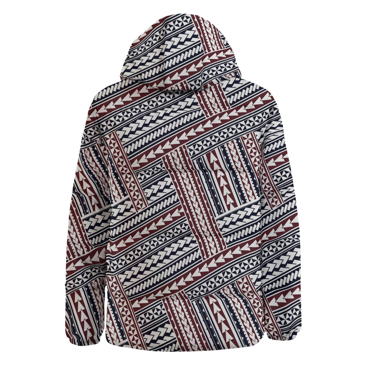 Tribal Maori Print Down Jacket-grizzshop