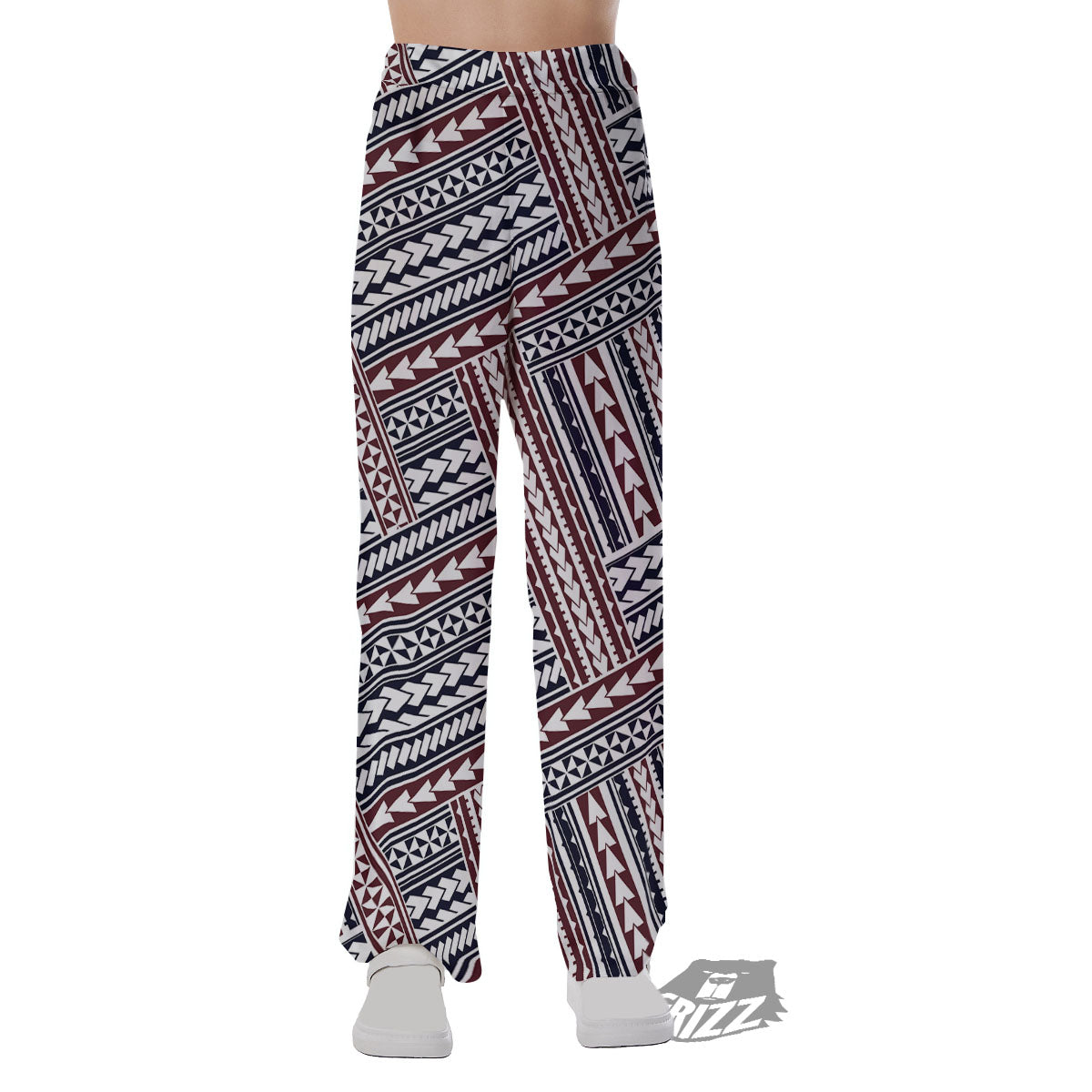 Tribal Maori Print Pajama Pants-grizzshop