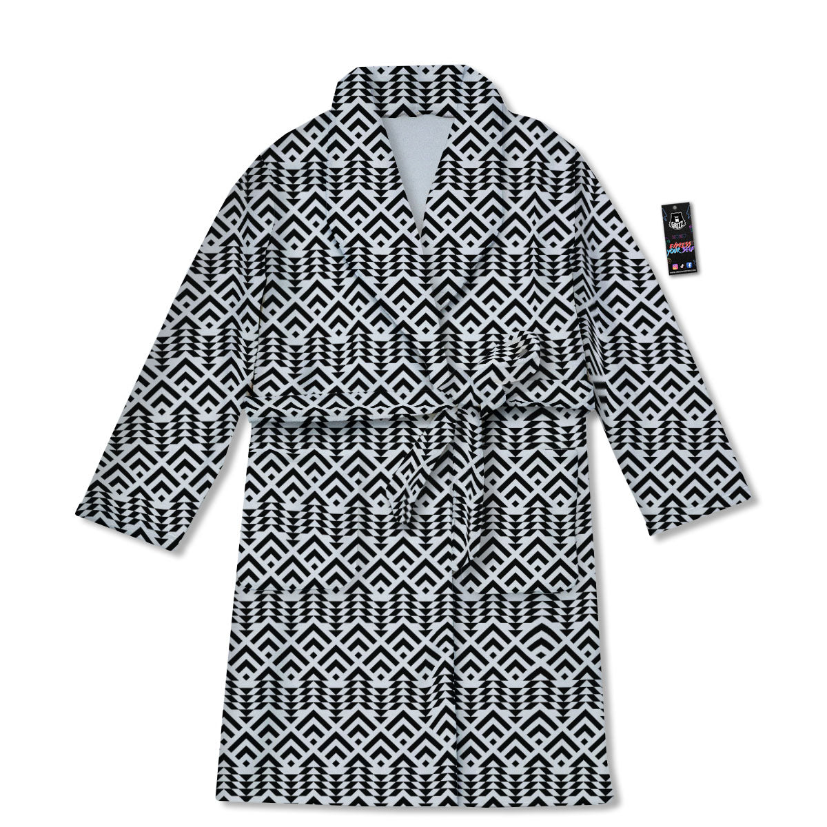 Tribal Maori Print Pattern Bathrobe-grizzshop
