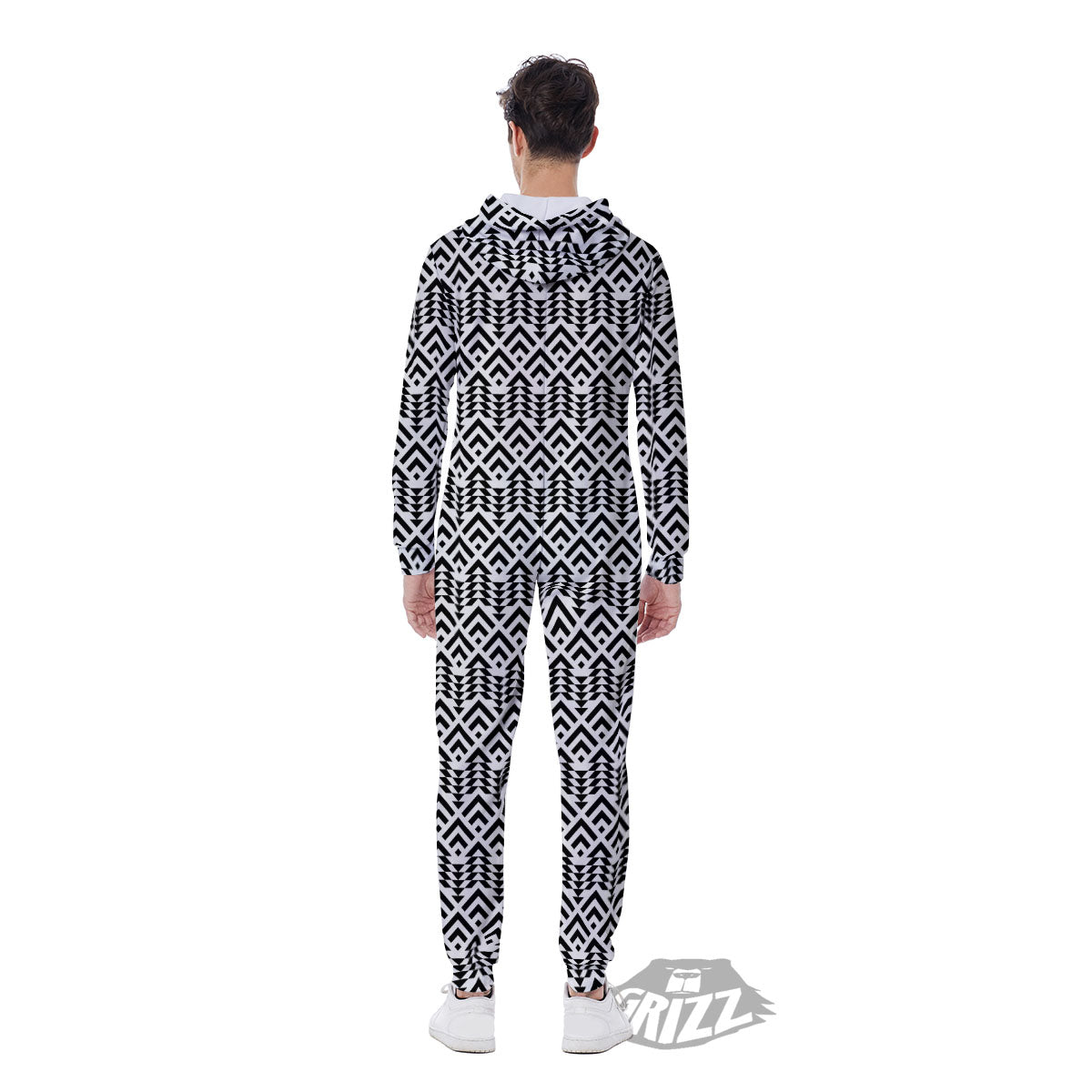 Tribal Maori Print Pattern Men's Jumpsuit-grizzshop