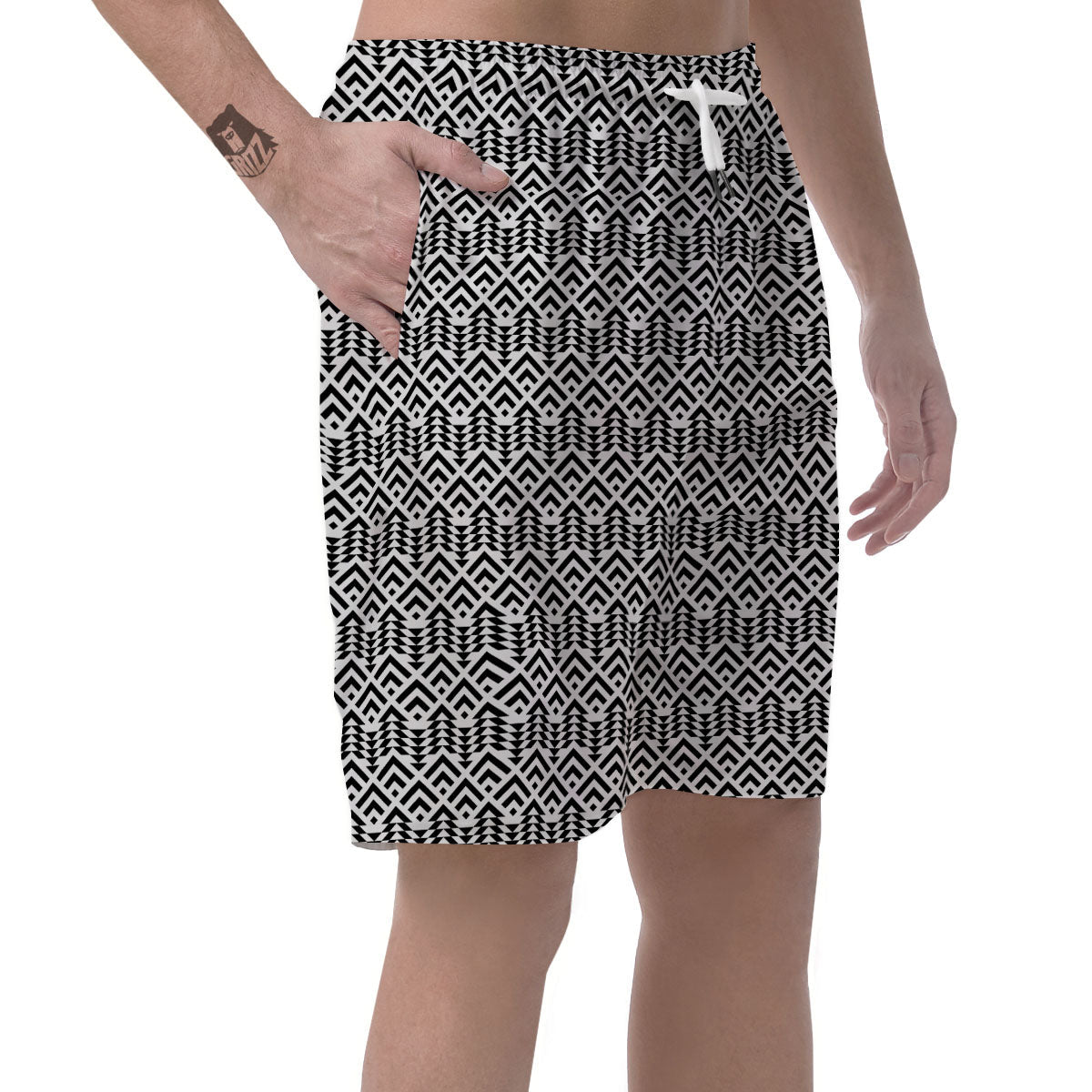 Tribal Maori Print Pattern Men's Shorts-grizzshop