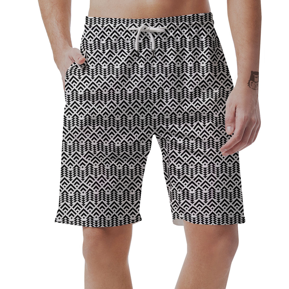 Tribal Maori Print Pattern Men's Shorts-grizzshop