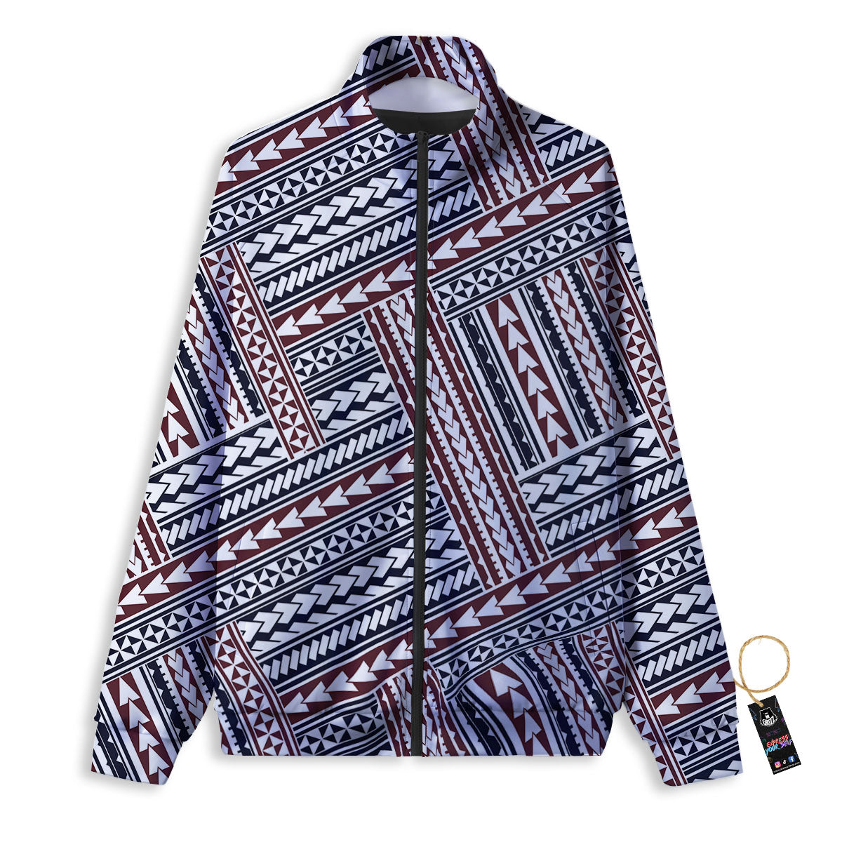 Tribal Maori Print Track Jacket-grizzshop