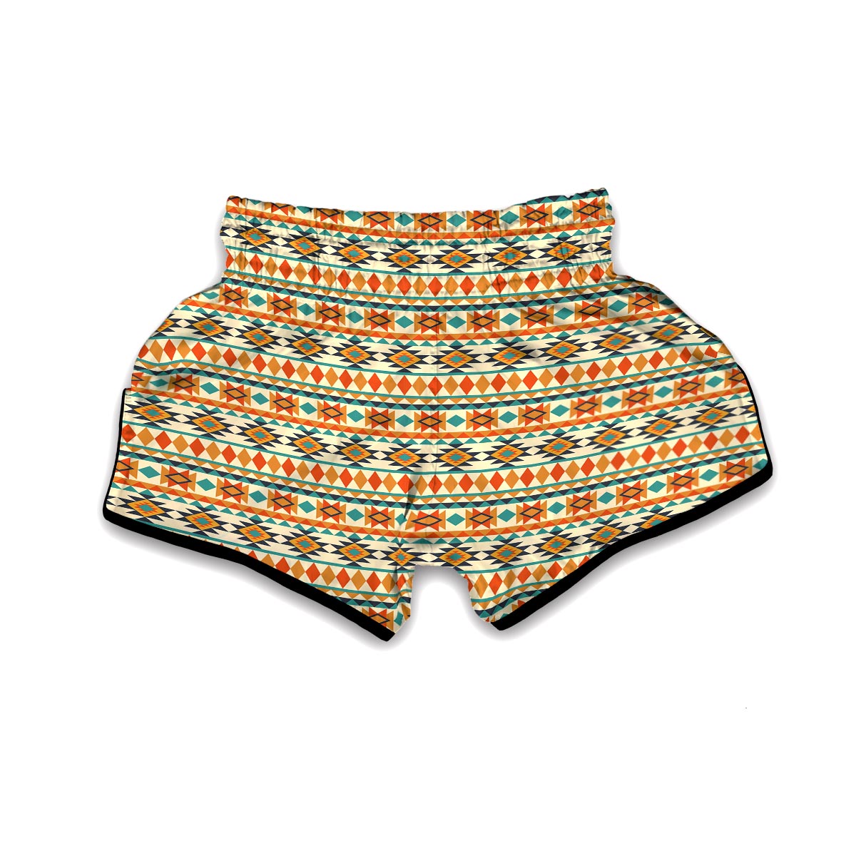 Tribal Native American Aztec Indians Navajo Print Muay Thai Boxing Shorts-grizzshop