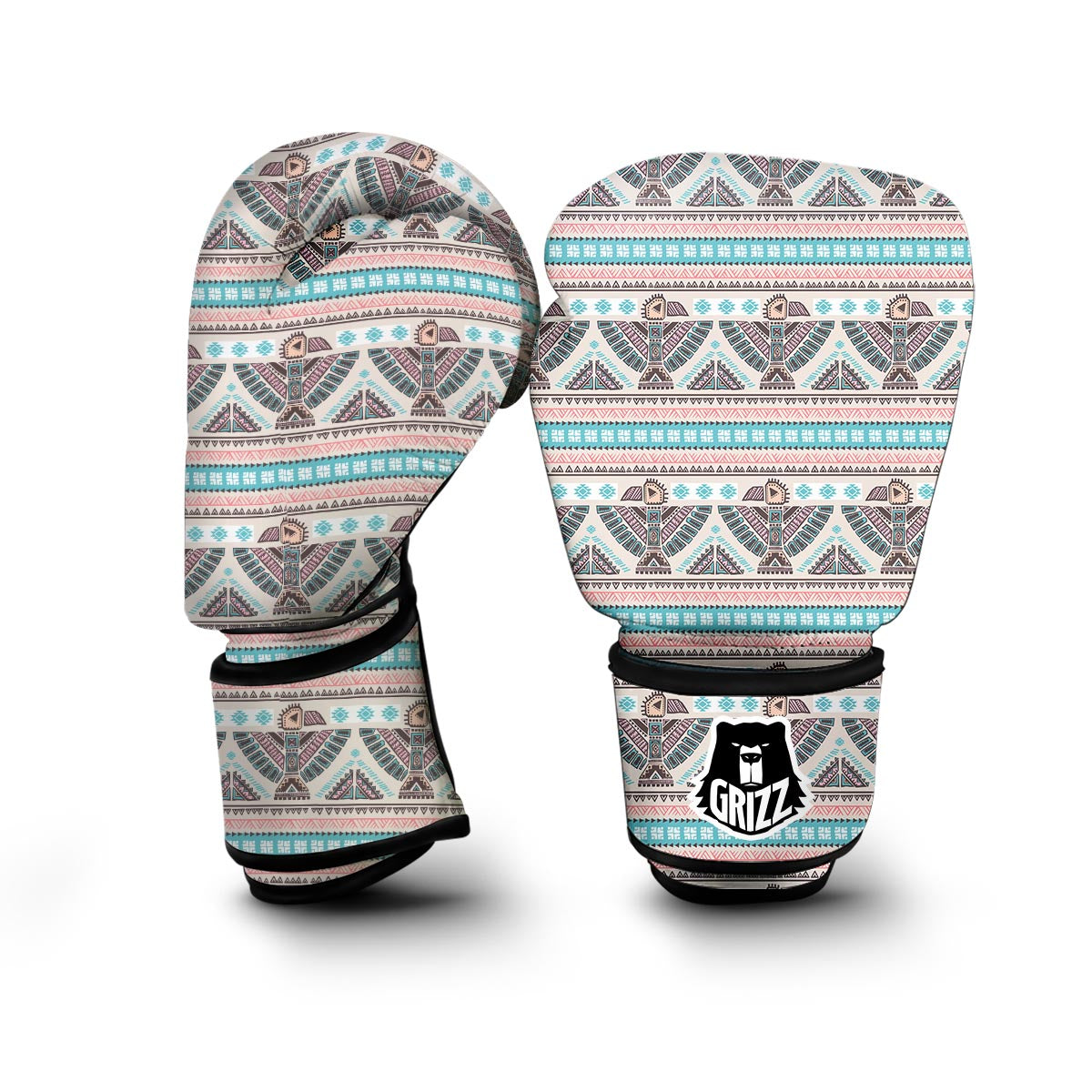 Tribal Native Indians American Aztec Navajo Print Boxing Gloves-grizzshop