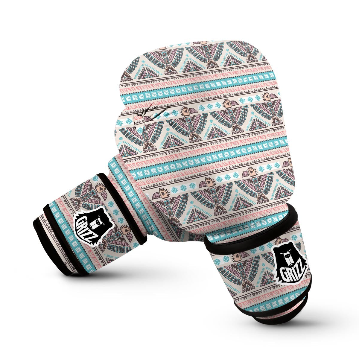 Tribal Native Indians American Aztec Navajo Print Boxing Gloves-grizzshop