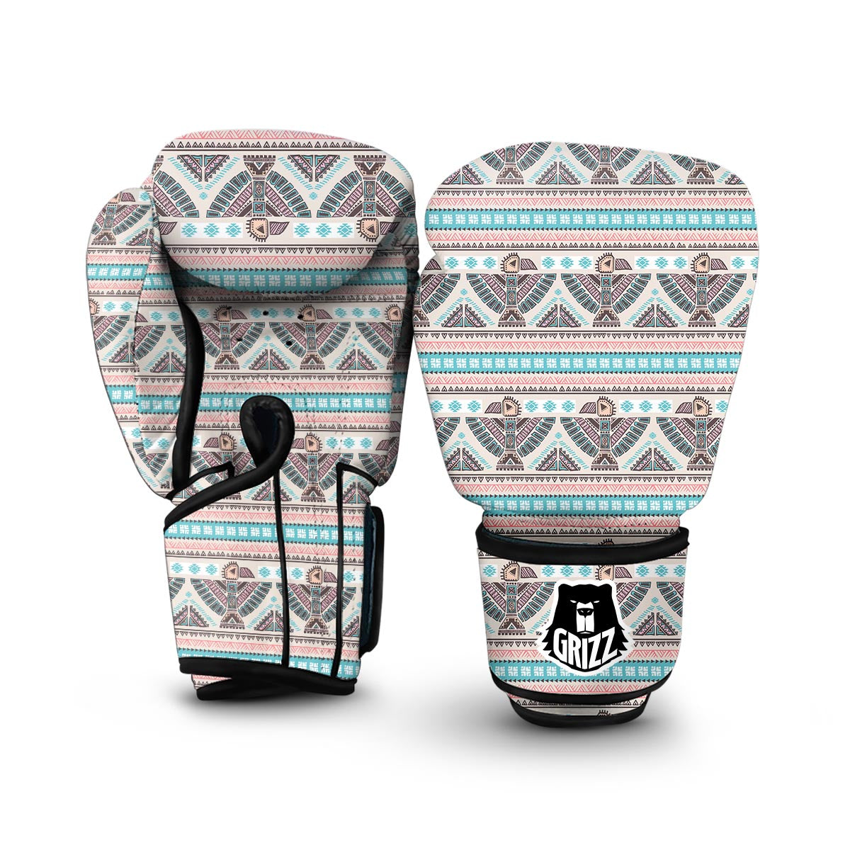 Tribal Native Indians American Aztec Navajo Print Boxing Gloves-grizzshop