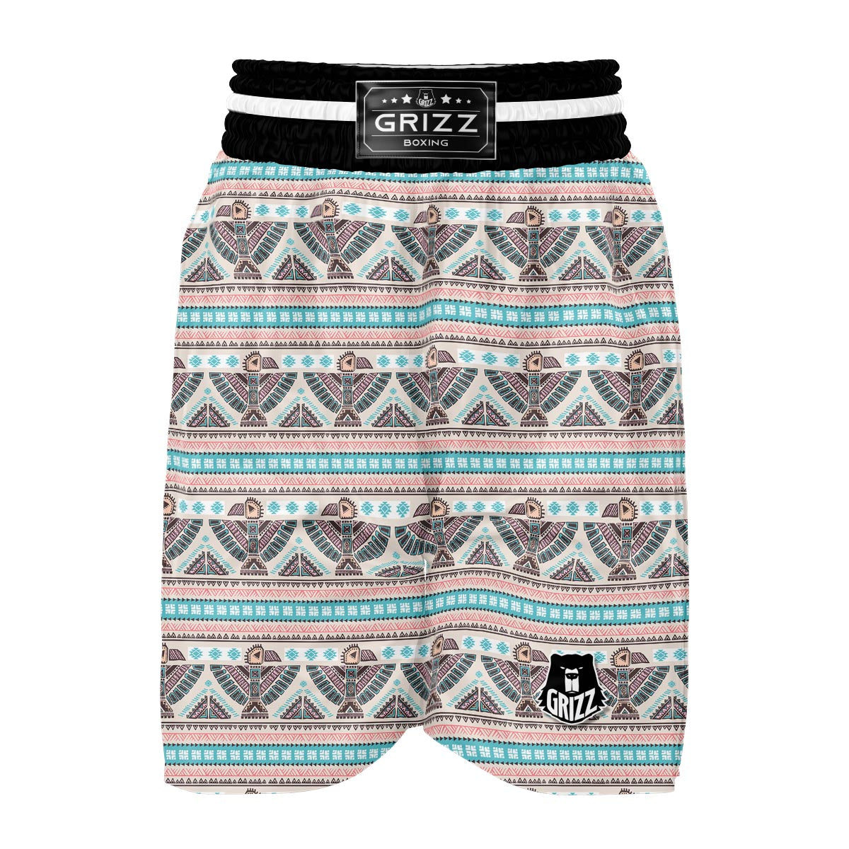 Tribal Native Indians American Aztec Navajo Print Boxing Shorts-grizzshop