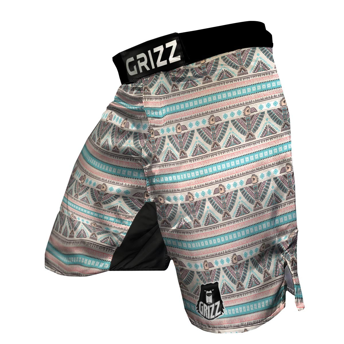 Tribal Native Indians American Aztec Navajo Print MMA Shorts-grizzshop