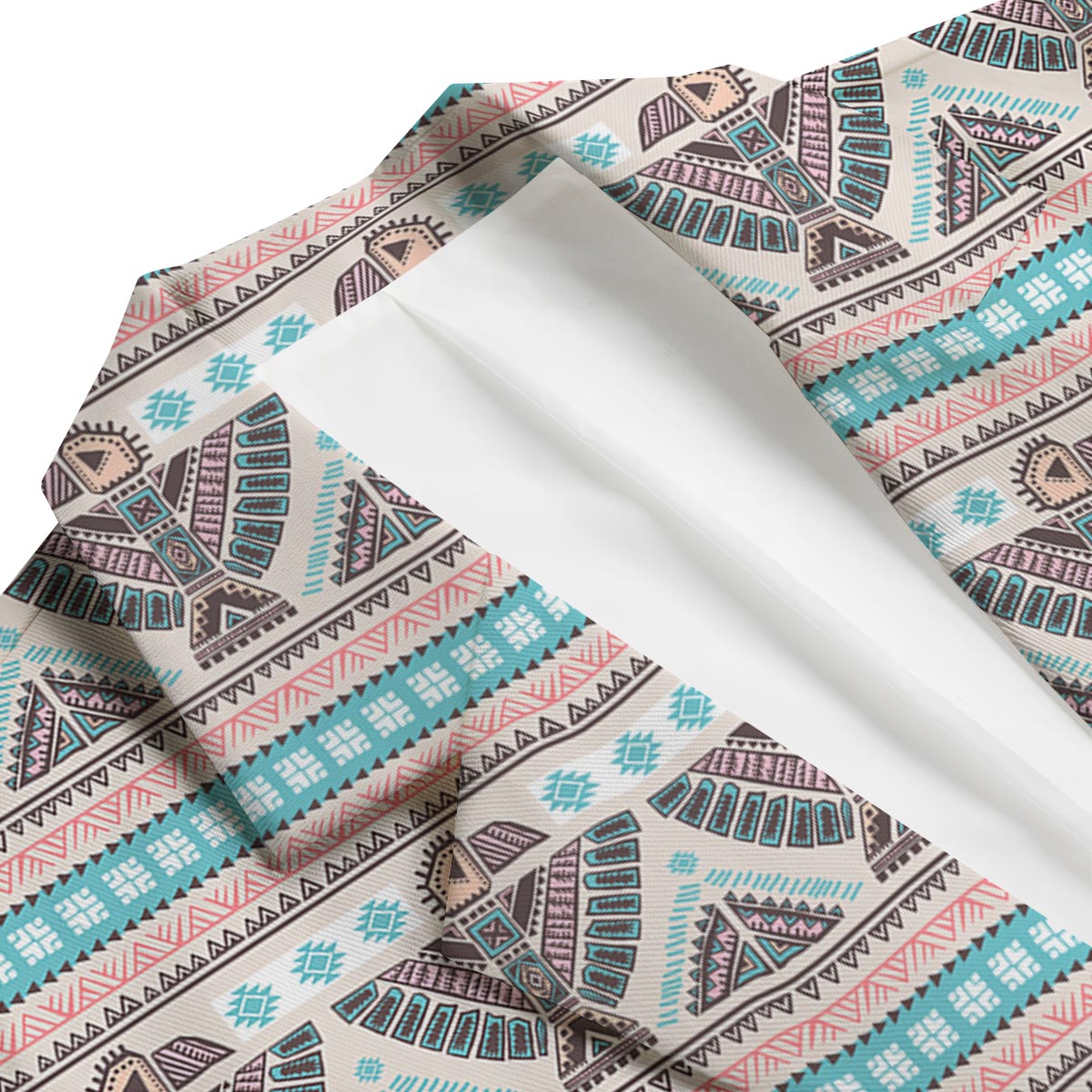 Tribal Native Indians American Aztec Navajo Print Men's Blazer-grizzshop
