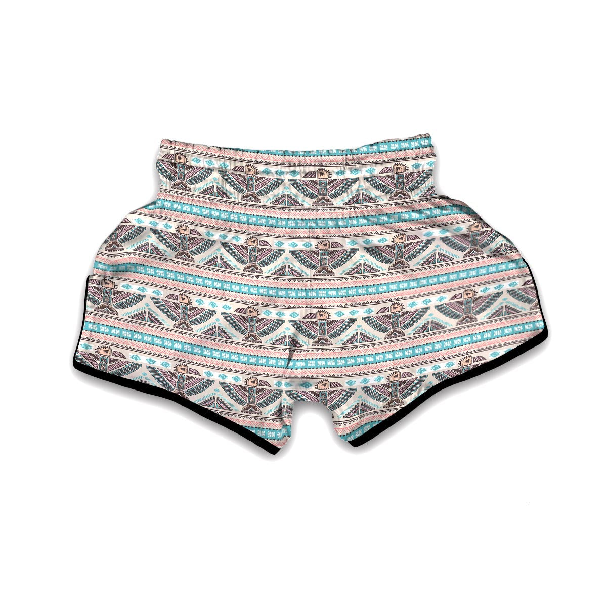 Tribal Native Indians American Aztec Navajo Print Muay Thai Boxing Shorts-grizzshop