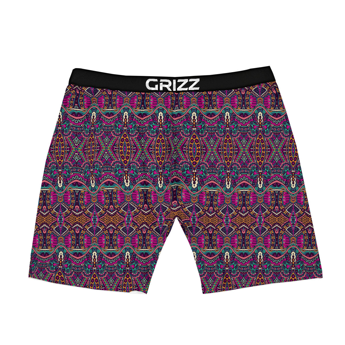 Tribal Native Purple Print Pattern Boxer Briefs-grizzshop