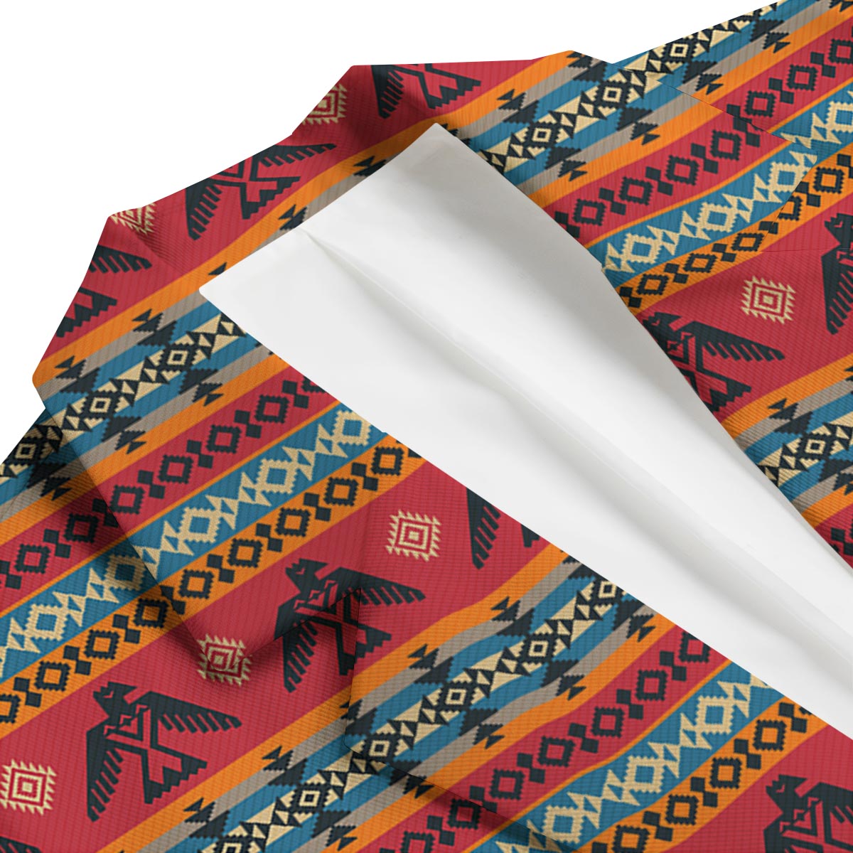 Tribal Navajo Native Indians American Aztec Print Men's Blazer-grizzshop