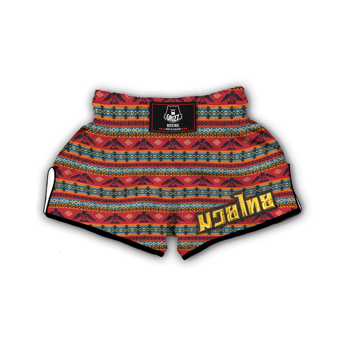 Tribal Navajo Native Indians American Aztec Print Muay Thai Boxing Shorts-grizzshop