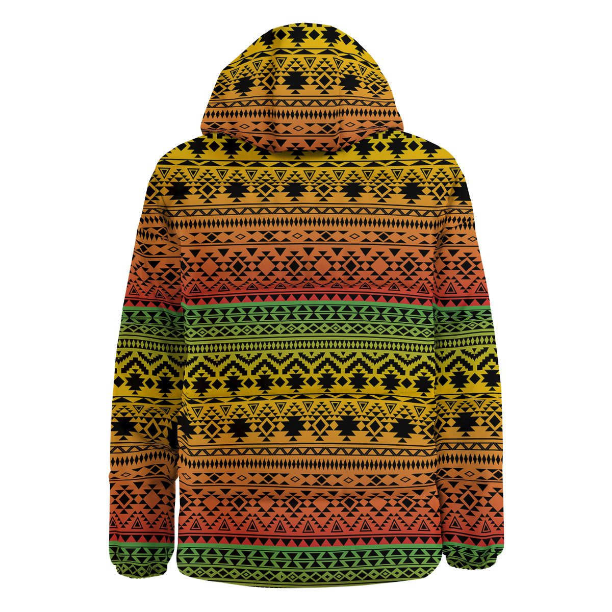 Tribal Rasta Print Pattern Down Jacket-grizzshop