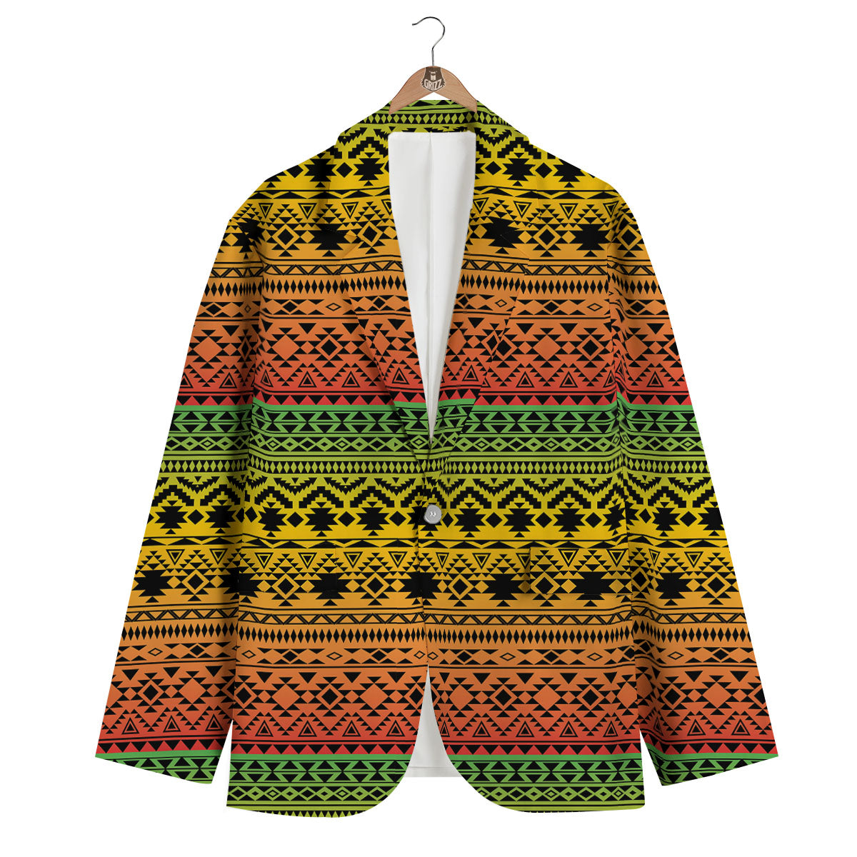Tribal Rasta Print Pattern Men's Blazer-grizzshop