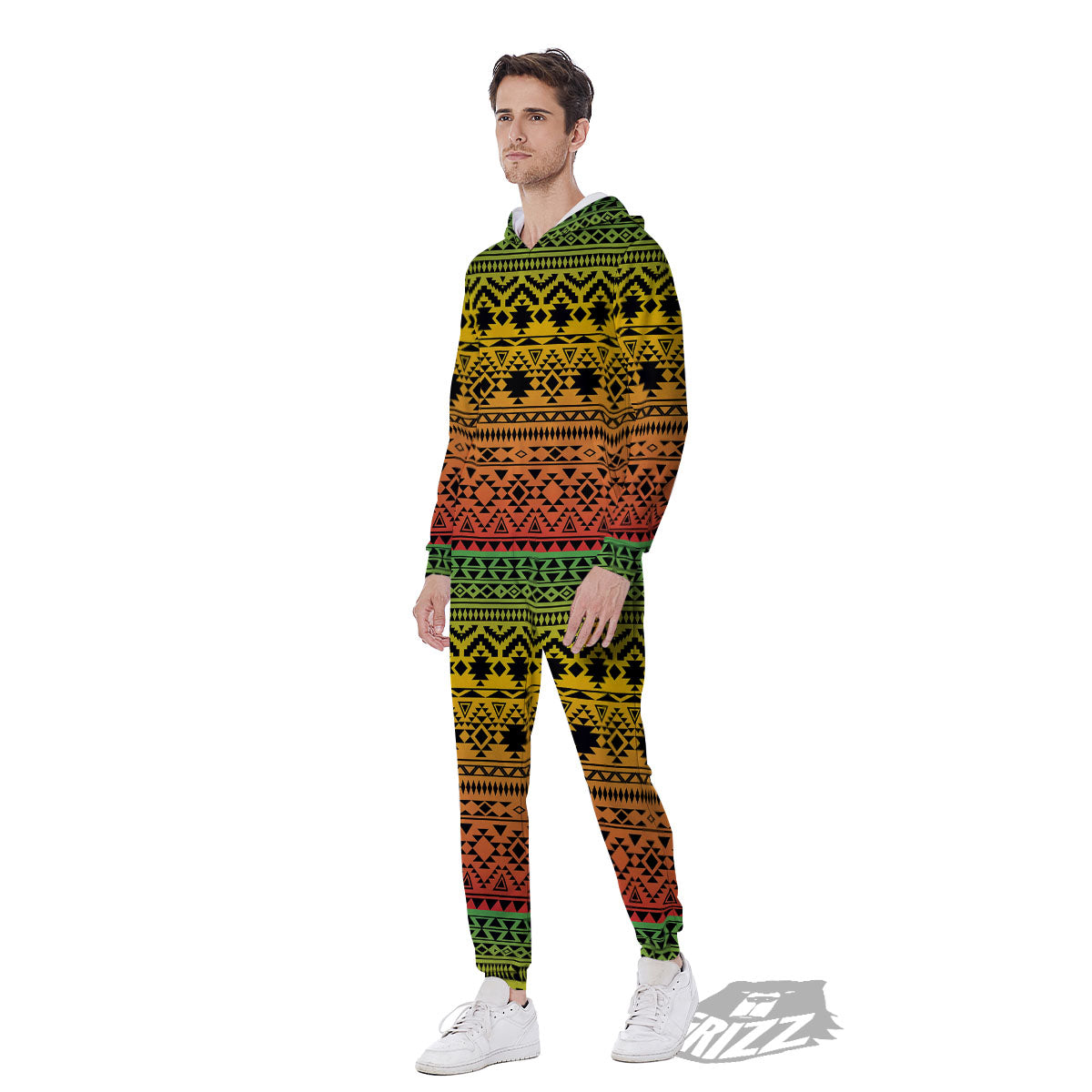 Tribal Rasta Print Pattern Men's Jumpsuit-grizzshop