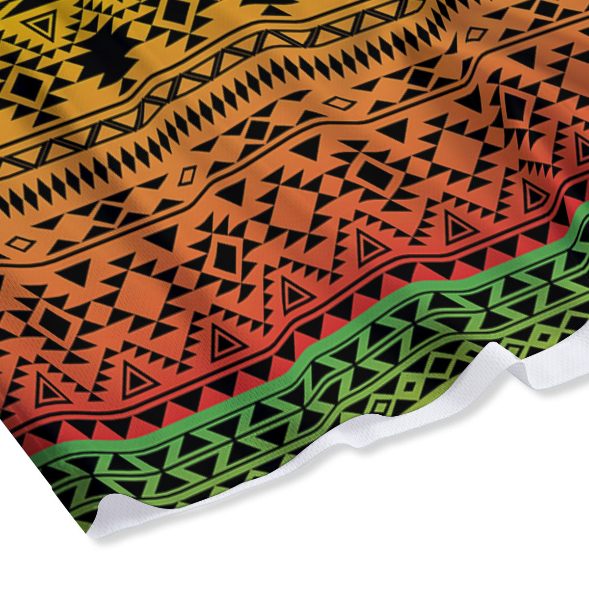 Tribal Rasta Print Pattern Mesh Shorts