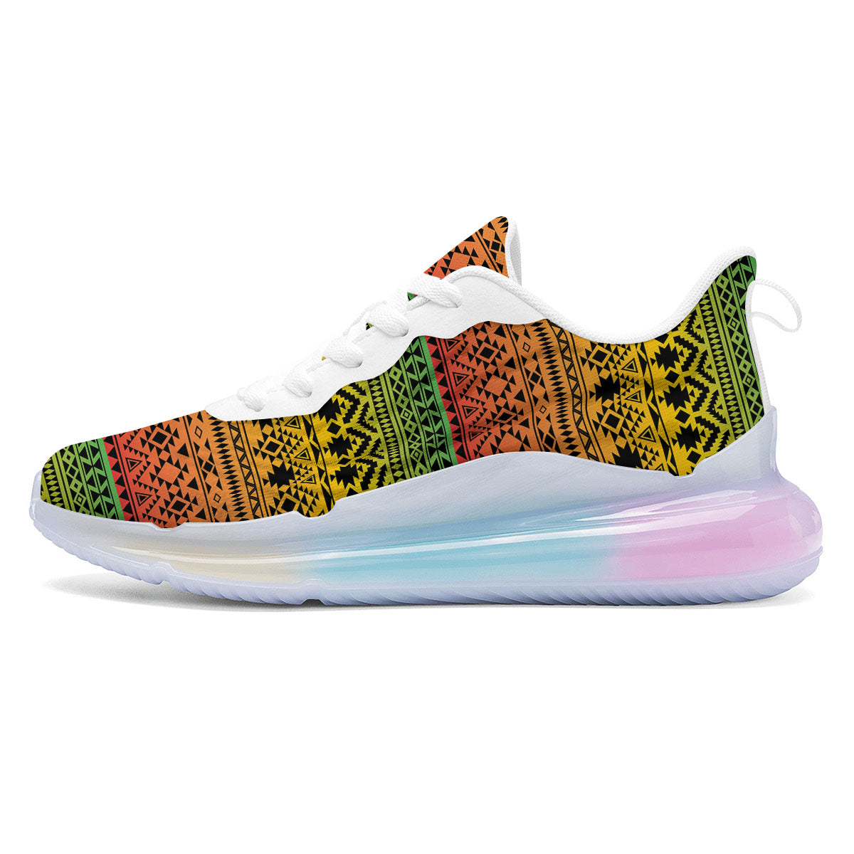 Tribal Rasta Print Pattern Running Sneakers-grizzshop