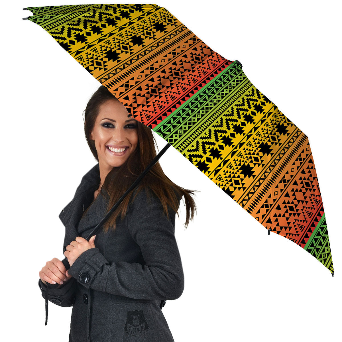 Tribal Rasta Print Pattern Umbrella-grizzshop