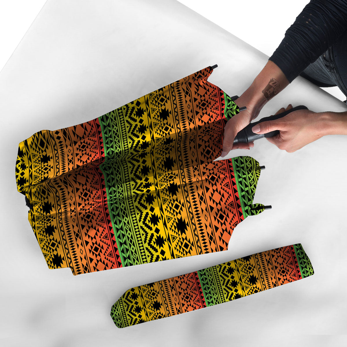 Tribal Rasta Print Pattern Umbrella-grizzshop