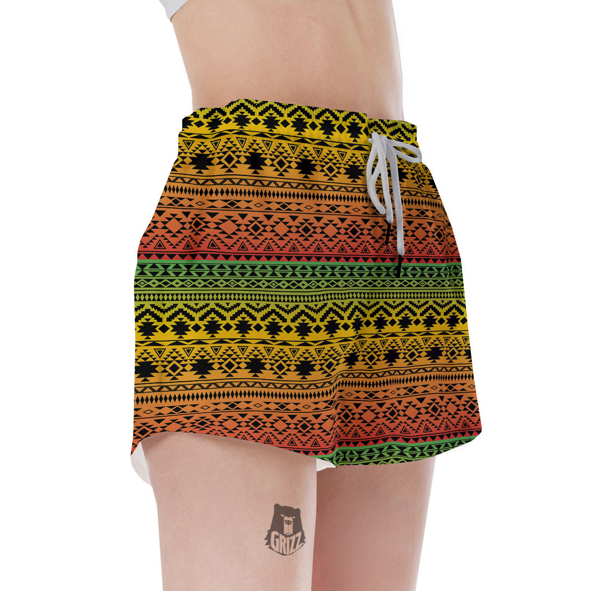 Tribal Rasta Print Pattern Women's Shorts-grizzshop