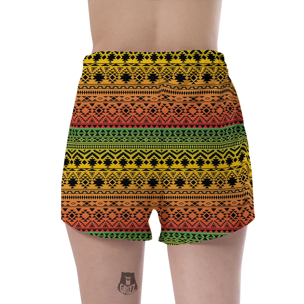 Tribal Rasta Print Pattern Women's Shorts-grizzshop