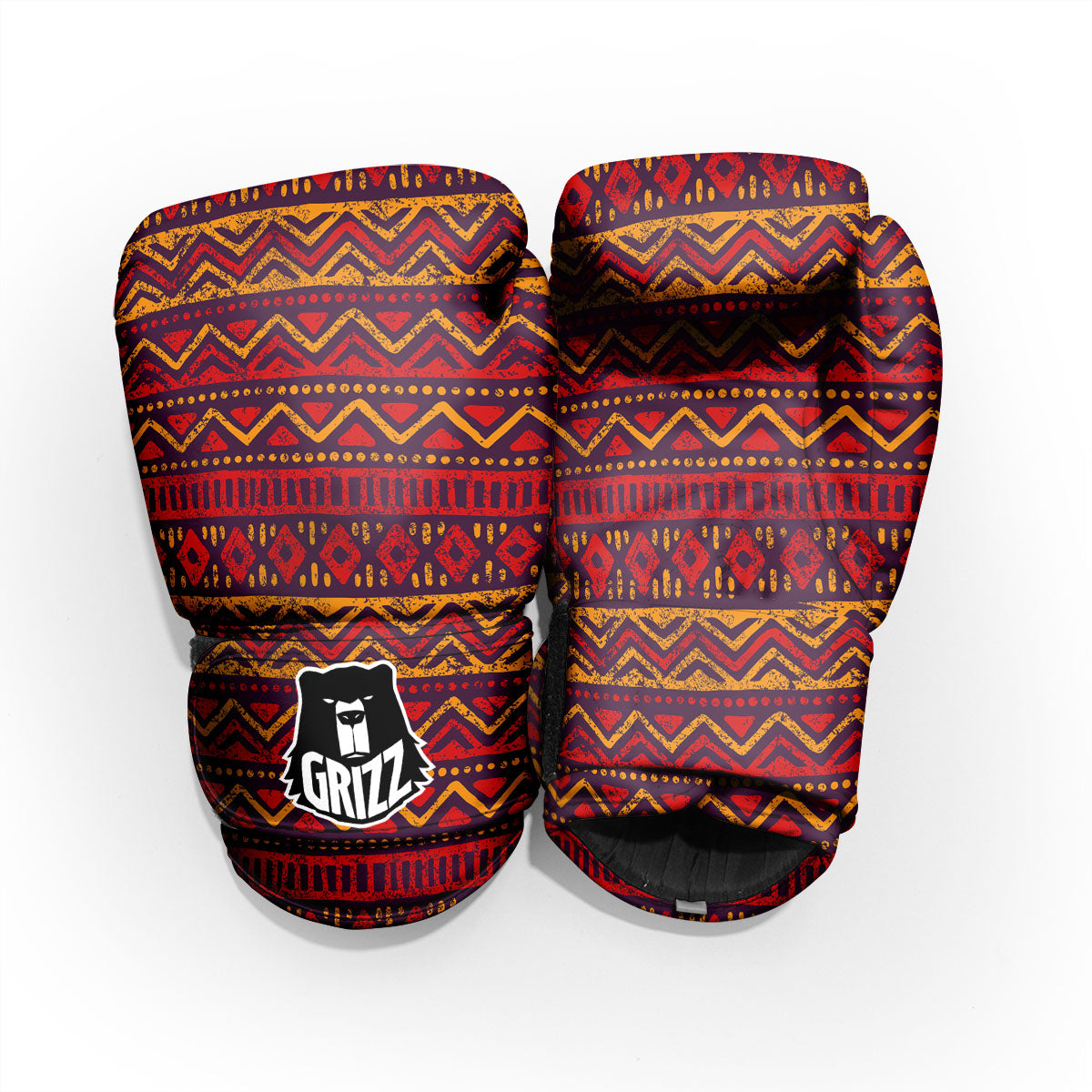Tribal Red African Print Pattern Pro Boxing Glove