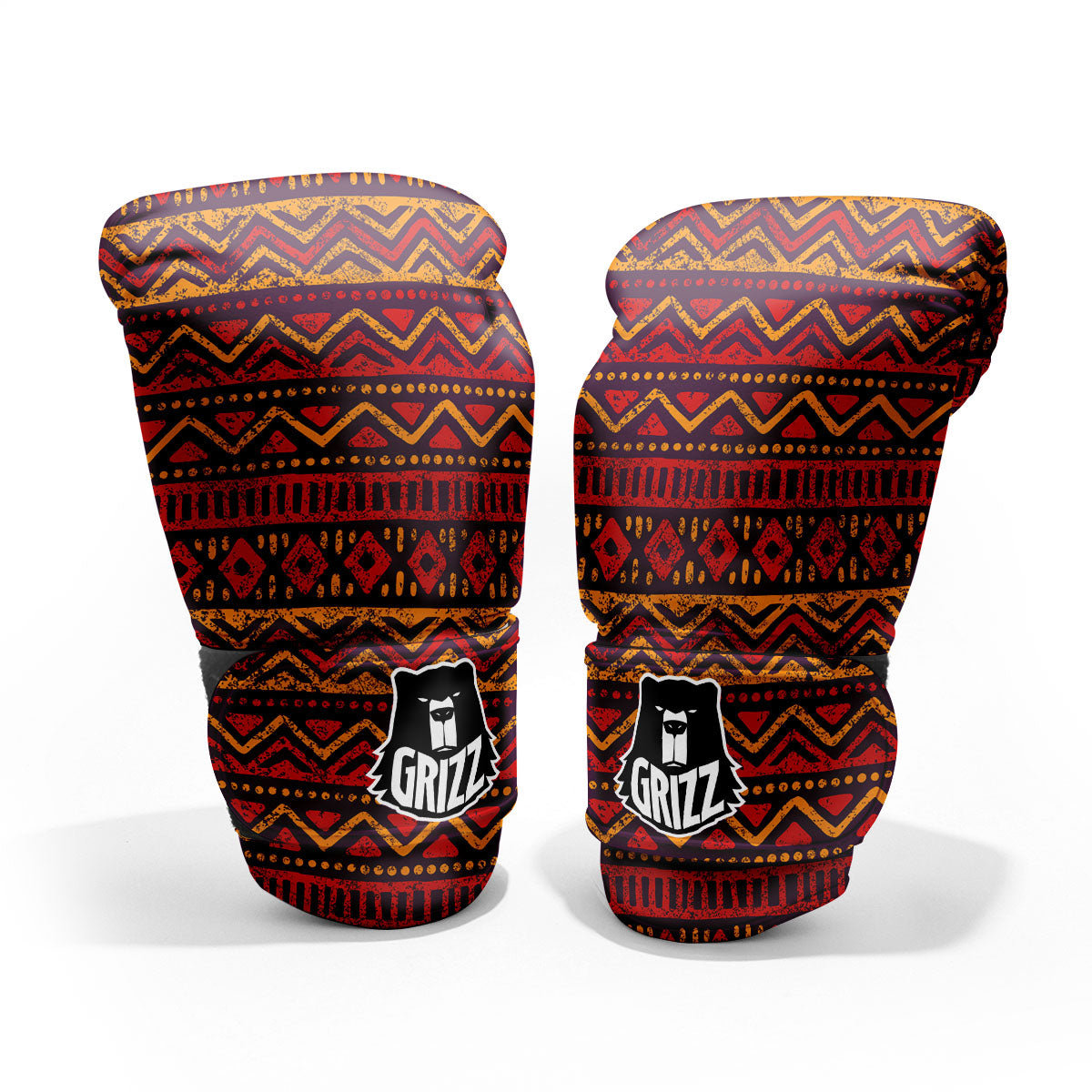 Tribal Red African Print Pattern Pro Boxing Glove