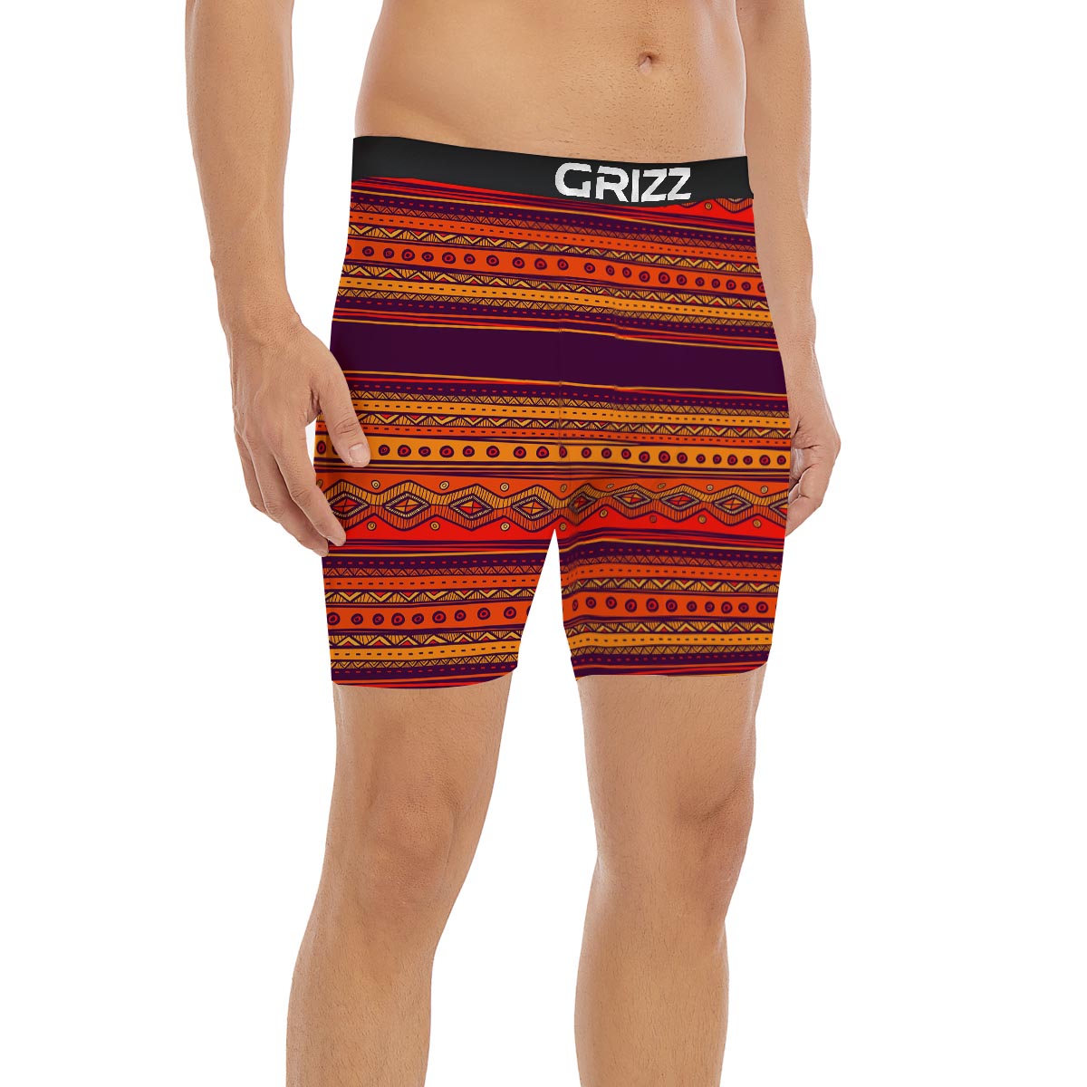 Tribal Sunset African Print Pattern Boxer Briefs-grizzshop