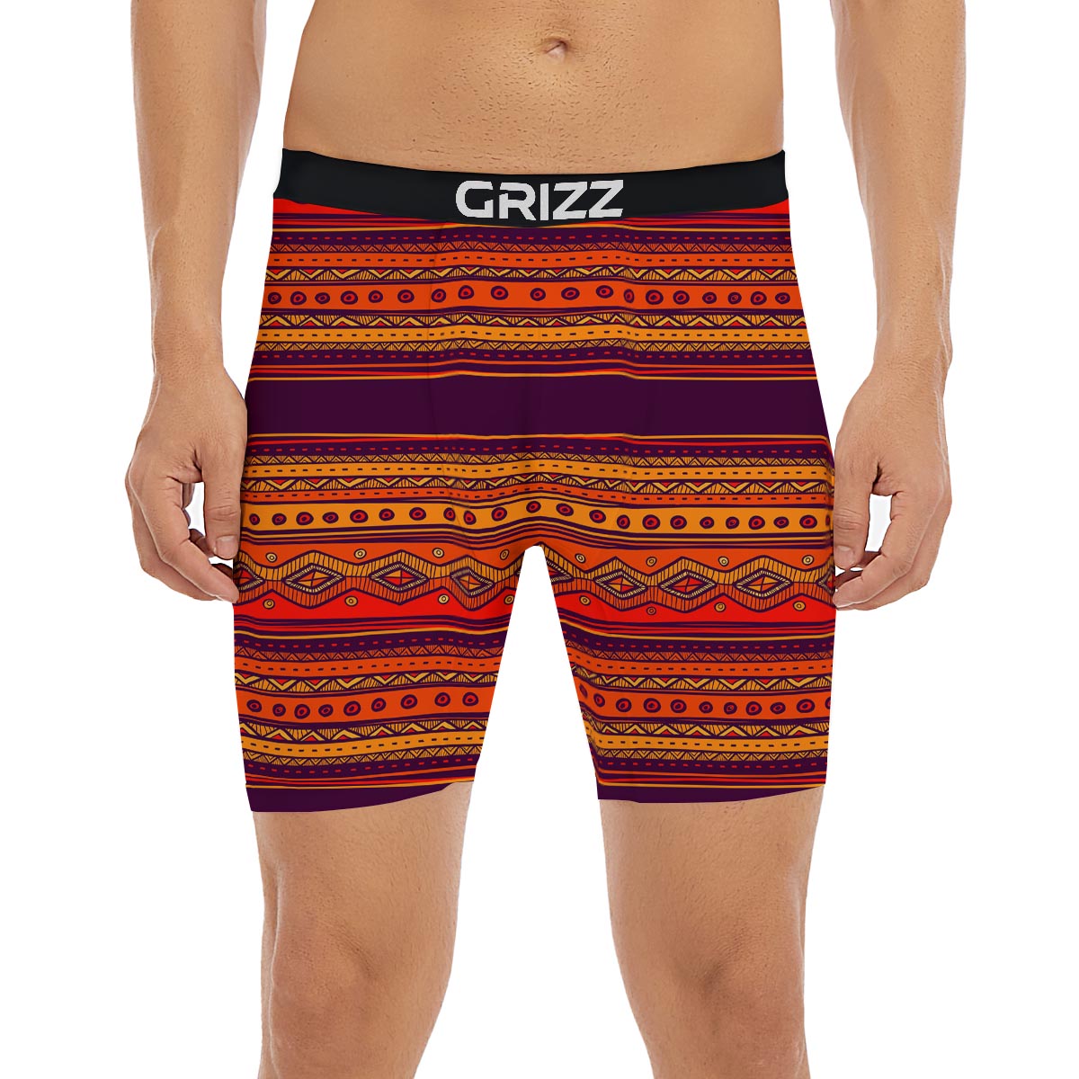 Tribal Sunset African Print Pattern Boxer Briefs-grizzshop