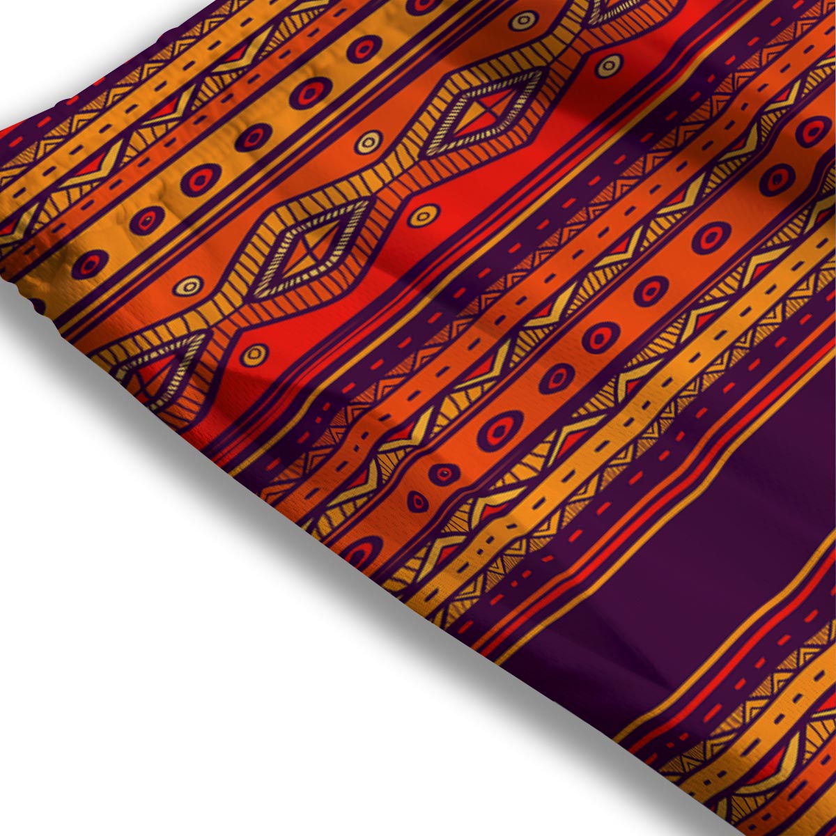 Tribal Sunset African Print Pattern Mesh Shorts