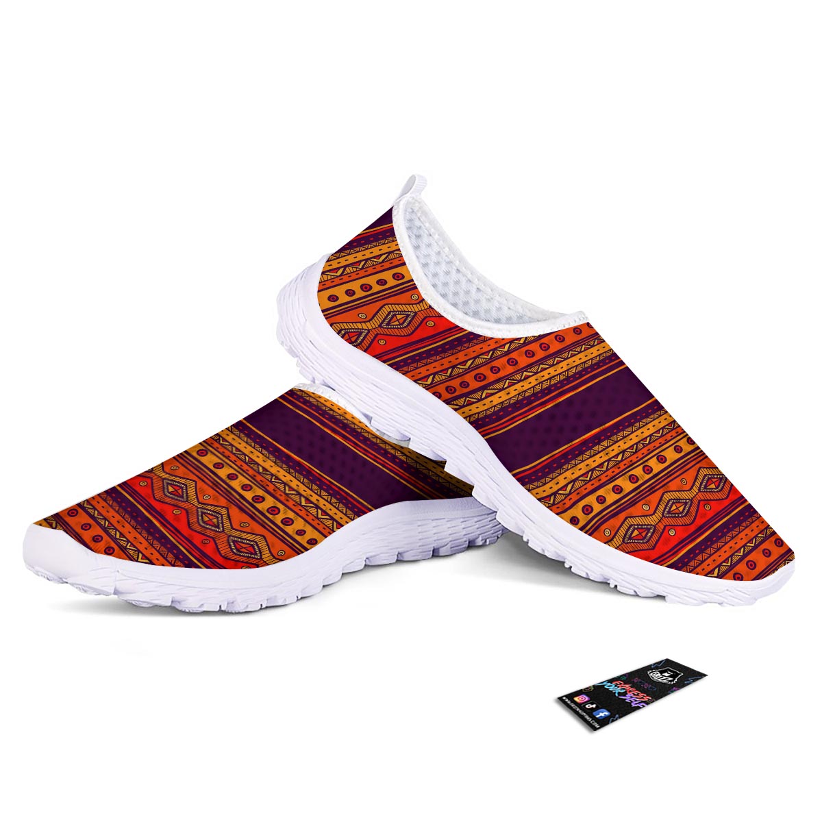 Tribal Sunset African Print Pattern Nurse Shoes-grizzshop