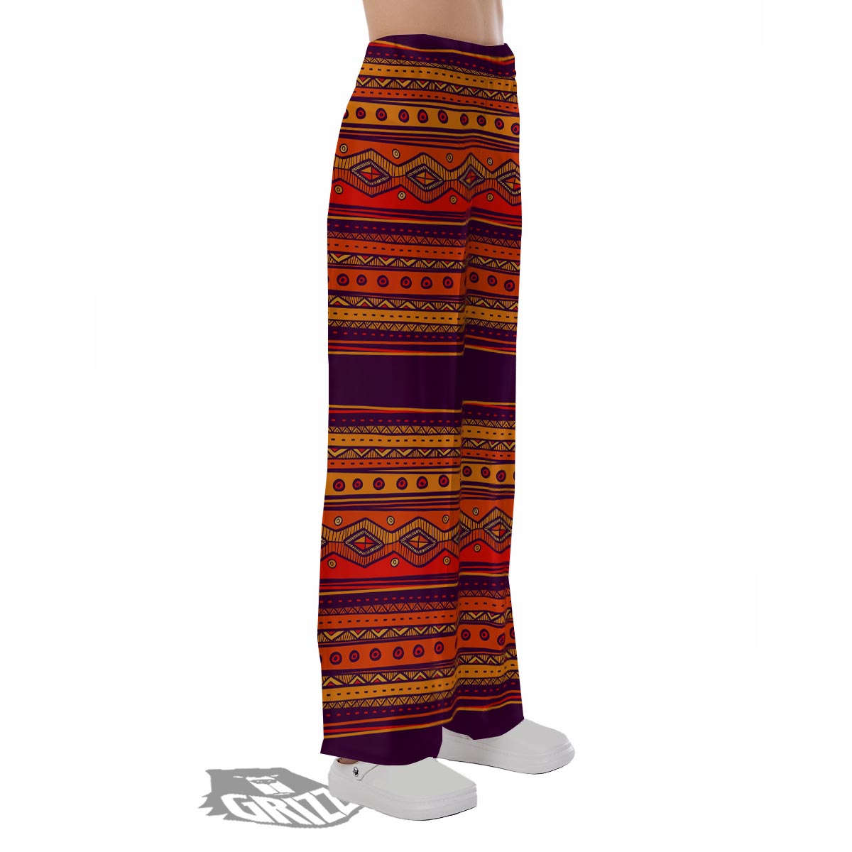 Tribal Sunset African Print Pattern Pajama Pants-grizzshop