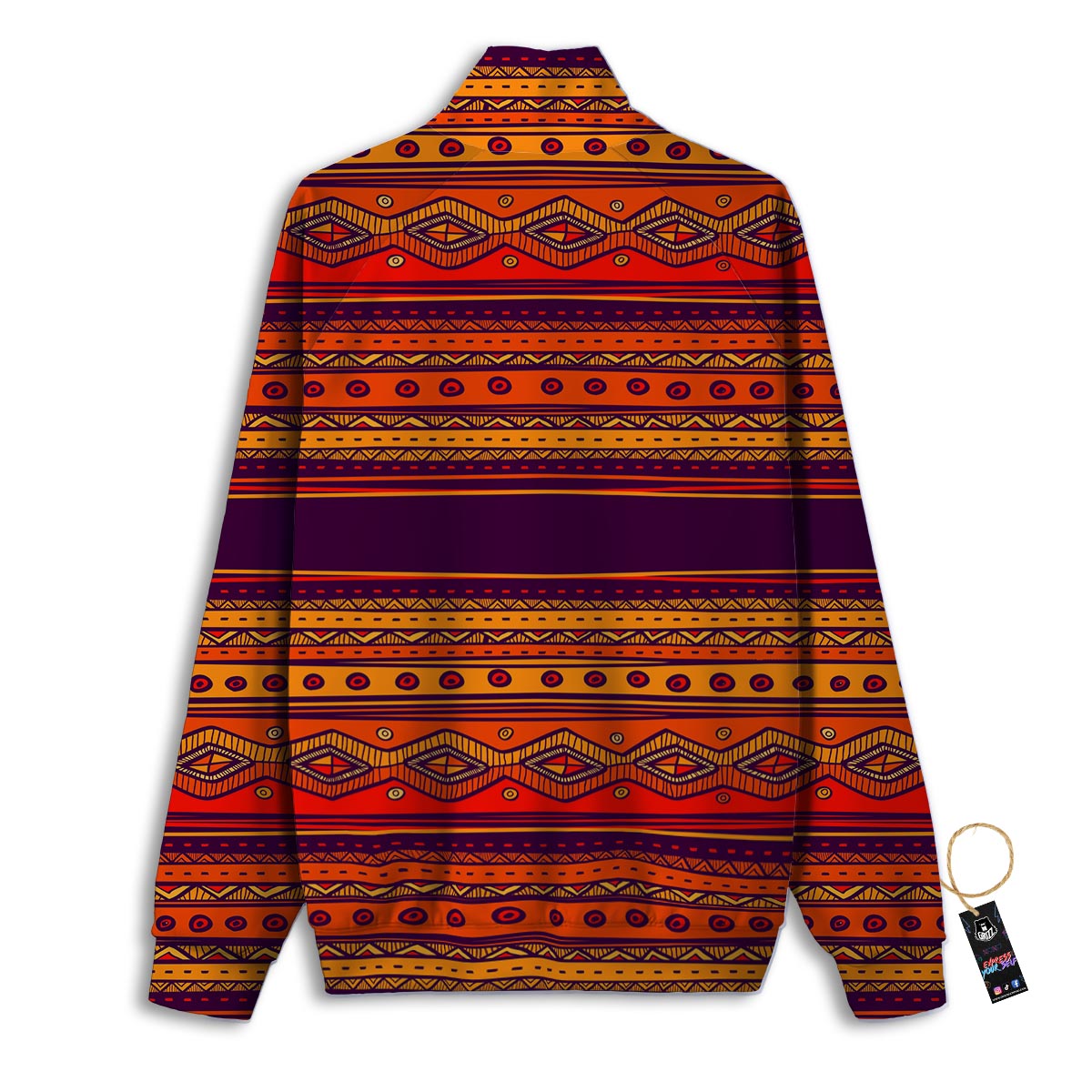 Tribal Sunset African Print Pattern Track Jacket-grizzshop